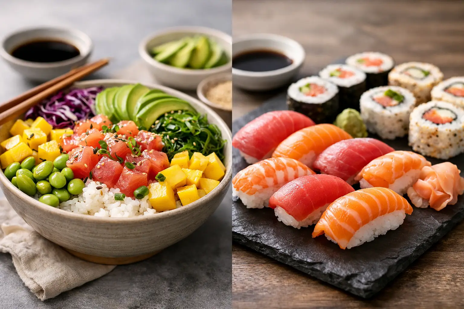 Poke versus sushi : comment les différencier ?